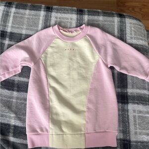 Marni Kids Pink and Cream Casual Dress